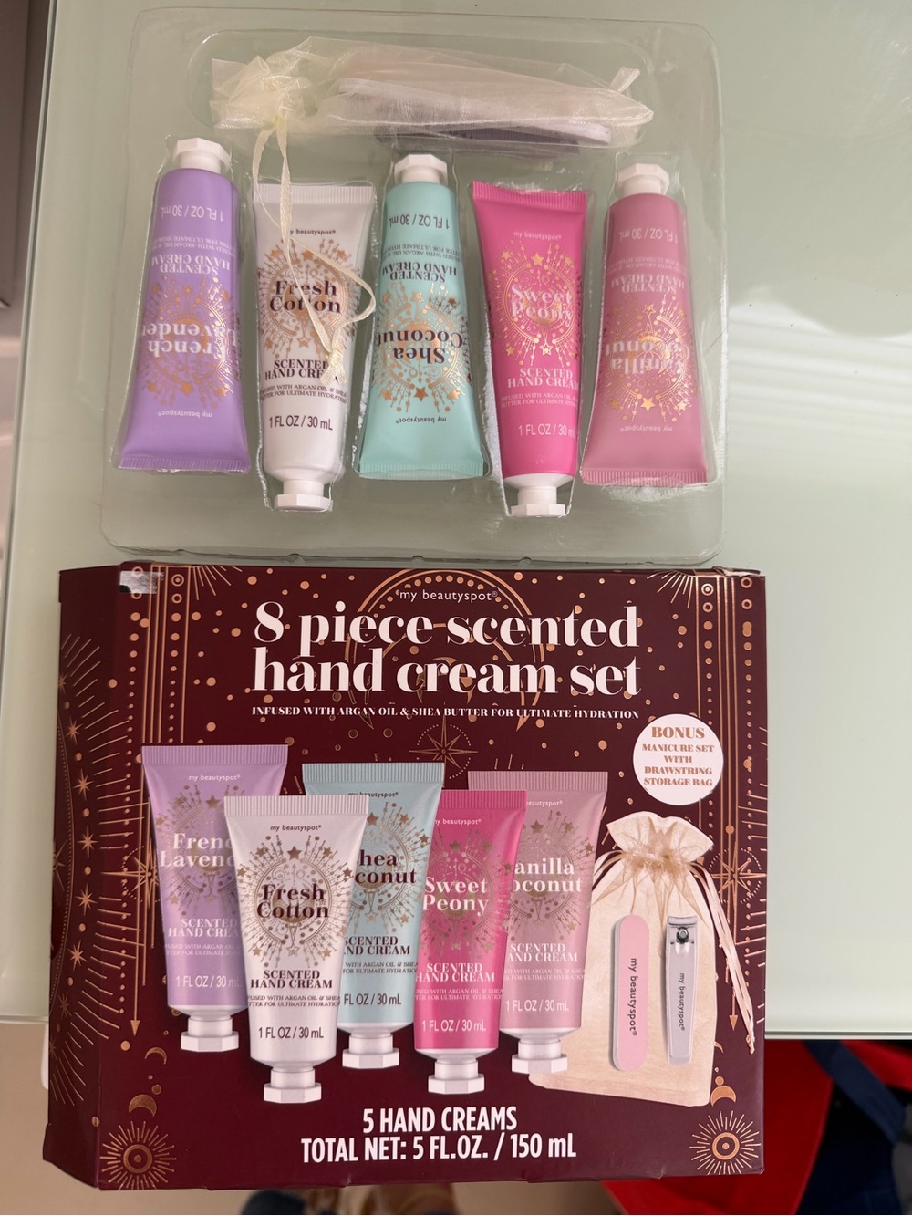 my beauty spot 5-Pack Scented Hand Cream Set — Pink, Purple, Cream, Blue